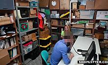 Hey, that horny thick blonde teen shoplifter alexa raye totally seduces the security officer at work