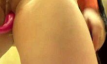 she fingers shaved pussy wildly in public with vibrator close-up control