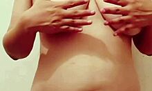 Aurora Grabs Attention Flashing Big Tits and Ass While Dancing Naked