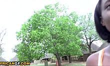 experienced ebony college gf takes intense anal pov from white bf doggystyle