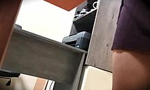 Nataly's Bare Upskirt Secretary Tease