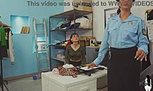 two latina petite thieves caught stealing now sucking cocks to escape group fuck