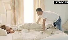 Hungarian pornstar Tiffany Tatum's stockings legs spread for boyfriend's cum on ass erotic pounding