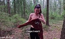 russian couple unexpected wood blowjob