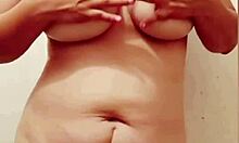 Aurora Grabs Attention Flashing Big Tits and Ass While Dancing Naked