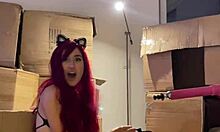 redhead teen beauty strips sexy preps dildo sex machine bathroom