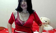 Whoa passionate hairy armpit milf angela-milf rips clothes dances with saggy milky tits on sofa 💦🛋️