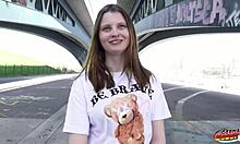 Skylar Sweet's first anal at Berlin pickup casting! 😈🍑