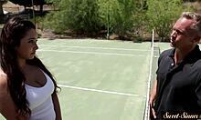 imagine that curvy stepteen bouncing her natural tits on cock post-tennis match 👟🍑