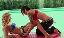 Her Emo Girlfriend Fingers and Licks Perfect Blonde's Small Tits and Wet Shaved Pussy in Scissoring Frenzy