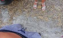 German latina secretary bareback outdoor fuck boss cums on nice ass