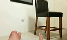 SLUT'S PISSING PUSSY GAPS WIDE UP CLOSE IN HEELS AND STOCKINGS!