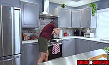 Fat Ass Stepsis Ditches Dildo for Brother's Hard Cock Ride