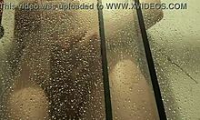 Releasing hot load under steamy shower spray