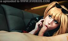 burnice late night bar cosplay seduction leads to juicy creampie cowgirl ride