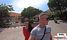 hot big boobed thai teen POLLY pounces on big cock