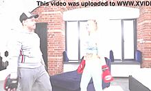 Trainer and Friends Double Penetrate Young Boxer Girl in DPP Session