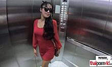 hot big boobed thai teen POLLY pounces on big cock