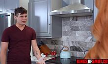 Fat Ass Stepsis Ditches Dildo for Brother's Hard Cock Ride
