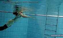 Hungarian teen petra swims pool underwater tight shaved pussy