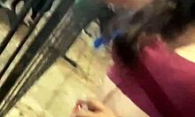 after party, street-caught teen spreads legs... he lasts under 5 minutes on the spot?