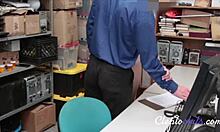 Hot Cop Violet Rain Roughly Fucks Caught Teen Burglar in Garage