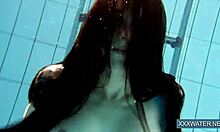 Hungarian teen petra swims pool underwater tight shaved pussy