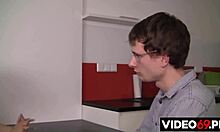 teacher visits her student for rough anal doggystyle bending over in european classroom fury