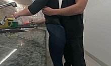 white maid kitchen workout free use big ass filled with cumshot while posing hot 🔥🍑💦