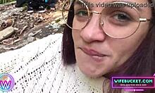 Crafty lesbian cutie licks girlfriend's pussy in forest outdoors