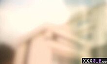 Sexy Blonde Teen Banged Hard by Black Stud's Huge Cock in Massage