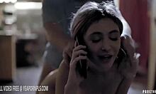 Puretaboo Babysitter Caught Cheating on Call with Tattooed Blonde Teen Creampie.