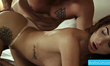 Sexy Curly Busty Teen Enjoys Deep Pussy Lick and Wet Blowjob