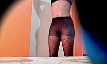 mexican stepsister's perfect body upskirt in miniskirt gets voyeur lingerie tease