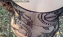 Pov Bareback Breeding Chubby Married Milf Wife's Fat Pussy Outdoors