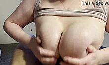 Chubby BBW Teen's Big Natural Saggy Tits Drip Cum From Huge BBC Between Boobs