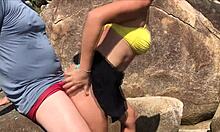 outraged watchers see her suck cock and beg for public ass fuck!
