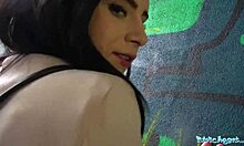 Public Agent Brunette Seduces Stranger with Blowjob and Doggystyle to Spite Ex