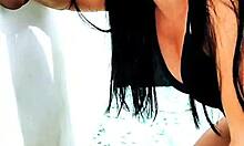 halloween interracial oil titjob from hot white stepdaughter to hung black stepdad