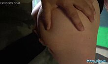 Public Agent Brunette Seduces Stranger with Blowjob and Doggystyle to Spite Ex