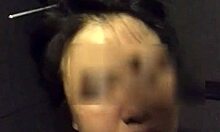 damn this asian slut wife stuffs dildo and vibrator deep in gym shower workout