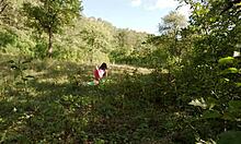 Forest Yoga Stranger Caught Riding My Hard Cock Cowgirl Style Outdoors
