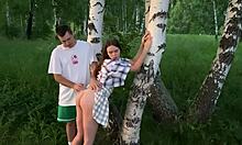 Pounding Best Friend's Hot Girlfriend Forest Fuck Again