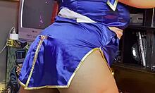Chubby Brazilian Chun-Li Cosplay Photoshoot Reveals Thick Curves Behind Scenes