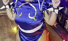 Chubby Brazilian Chun-Li Cosplay Photoshoot Reveals Thick Curves Behind Scenes