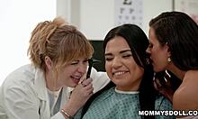 Penny Barber and Summer Col finger hairy pussies on doctor's bed waiting for results