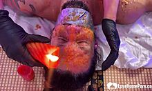 PUNISHING MY FILTHY HUSBAND WITH SCALDING HOT WAX DRIPS