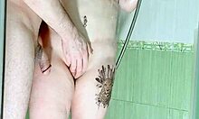 Colombian Stepdad Spies Fat Ass Stepmom Bathing Ends in Crazy Fuck