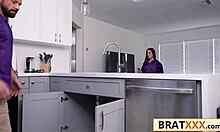 tiny cheer babe ditches game rides stepdad's cock cowgirl harder than screams