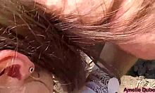 little cutie sucks stranger's monster cock outside then gulps his hot cum